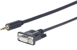 Vivolink PROMJDSUB9-25 serijinis kabelis Juoda 25 m 3.5mm