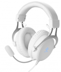 Ausinės DELTACO GAMING GAM-030-W, laidinės, LED, baltos