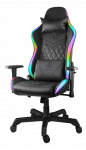 Žaidimų kėdė DELTACO GAMING GAM-080, dirbtinė oda, RGB, ergonomi&scaron;ka, juoda