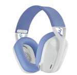 Žaidimų ausinės LOGITECH G435 LightSpeed, gaubiančios ausis, belaidės, baltos