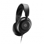 Ausinės SteelSeries Arctis Nova 1, ant ausų, su mikrofonu, triuk&scaron;mą slopinančios, juodos