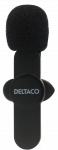 Bevielis vloginimo mikrofonas DELTACO USB-C/Lightning, juodas / VLOG-100