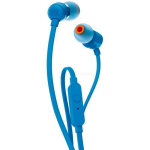 Ausinės JBL Tune 110, į ausis, laidinės, su mikrofonu, mėlynos
